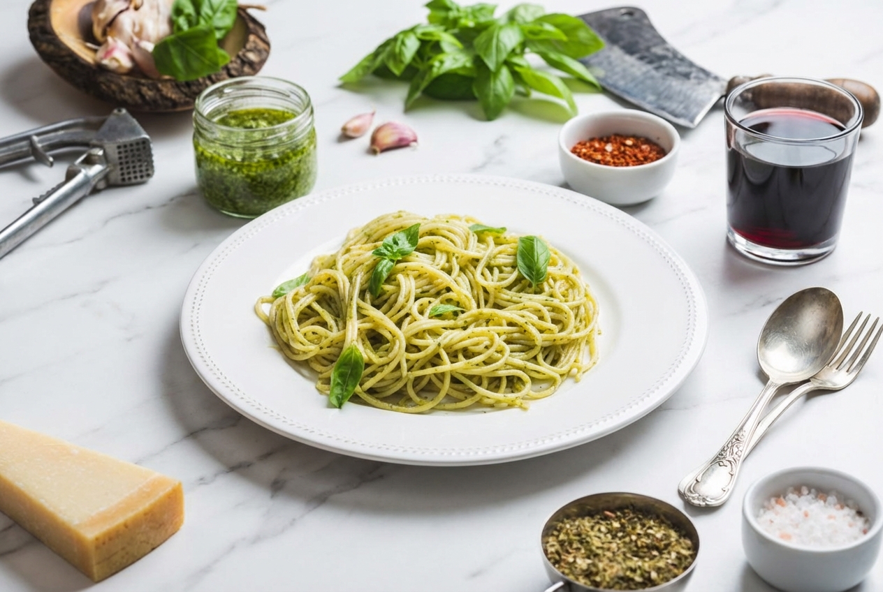 Assiette généreuse de pâtes sans gluten parfaitement détachées et brillantes après un rinçage à l'eau chaude