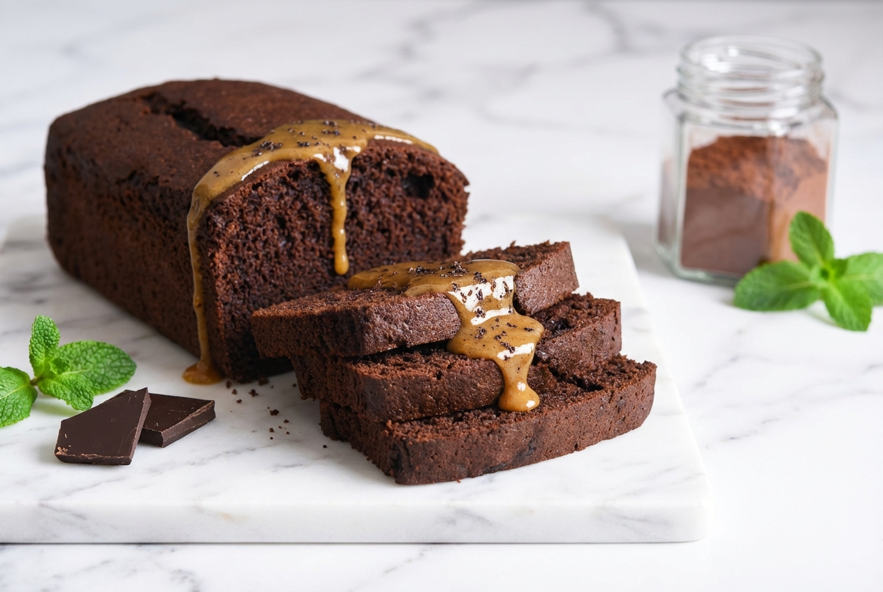 Moelleuse recette space cake infusée au beurre noisette et à la fève tonka râpée.